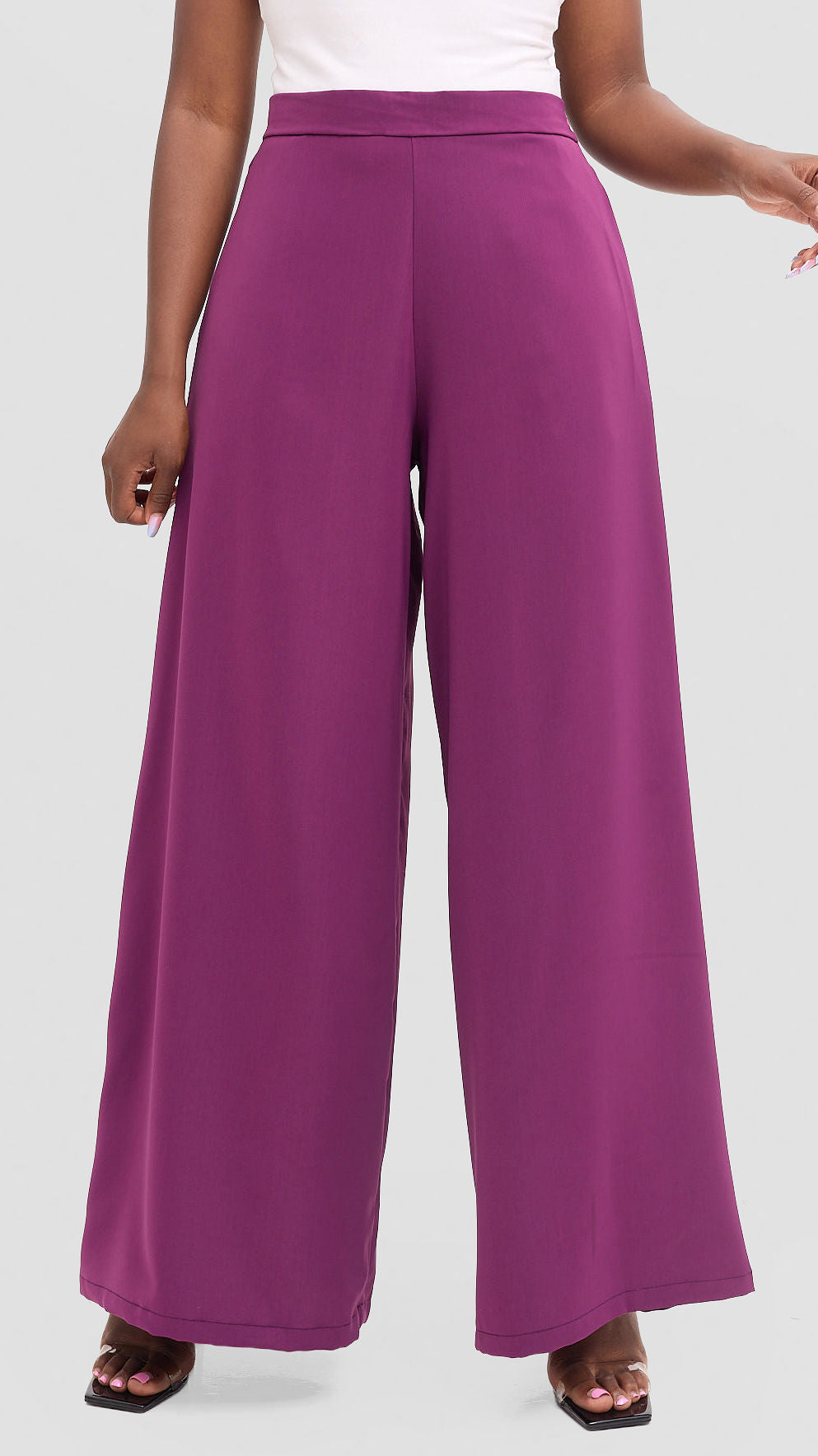 Mwanzo wide-leg palazzo pants- Purple