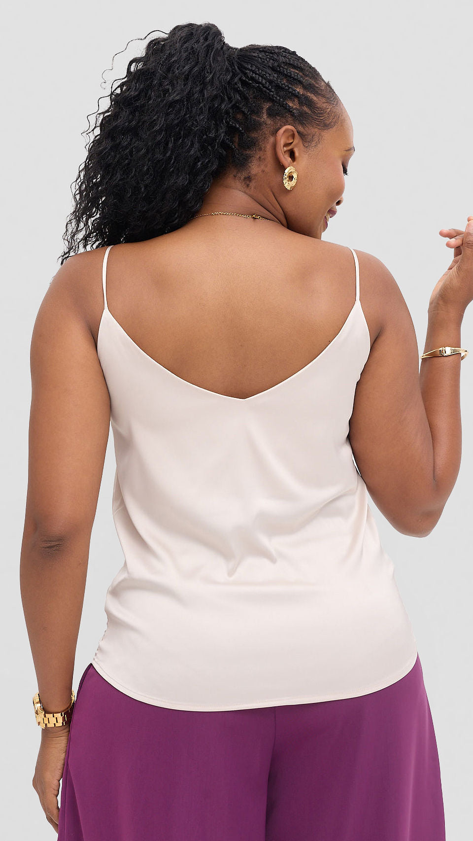 Beige sleeveless camisole