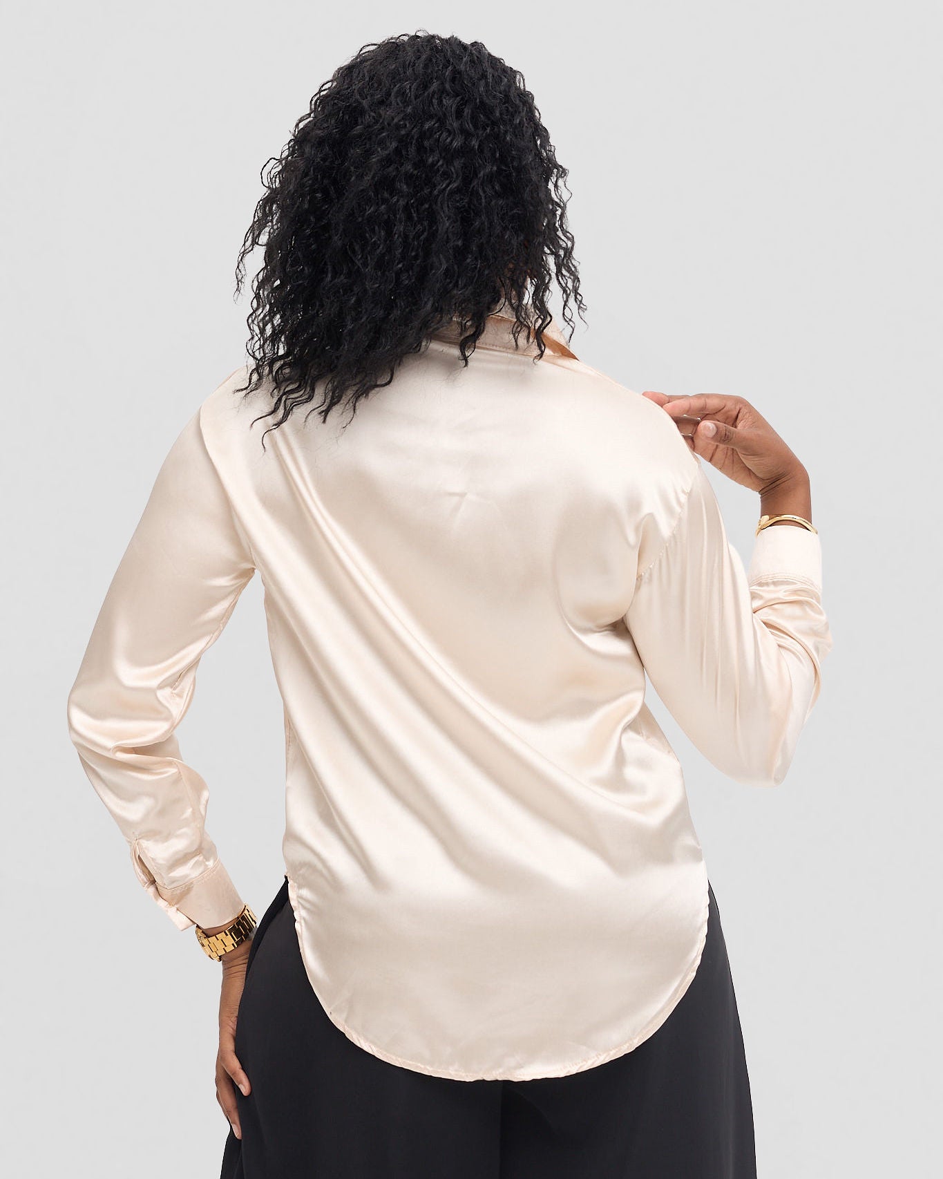 Chiffon official blouse- Beige