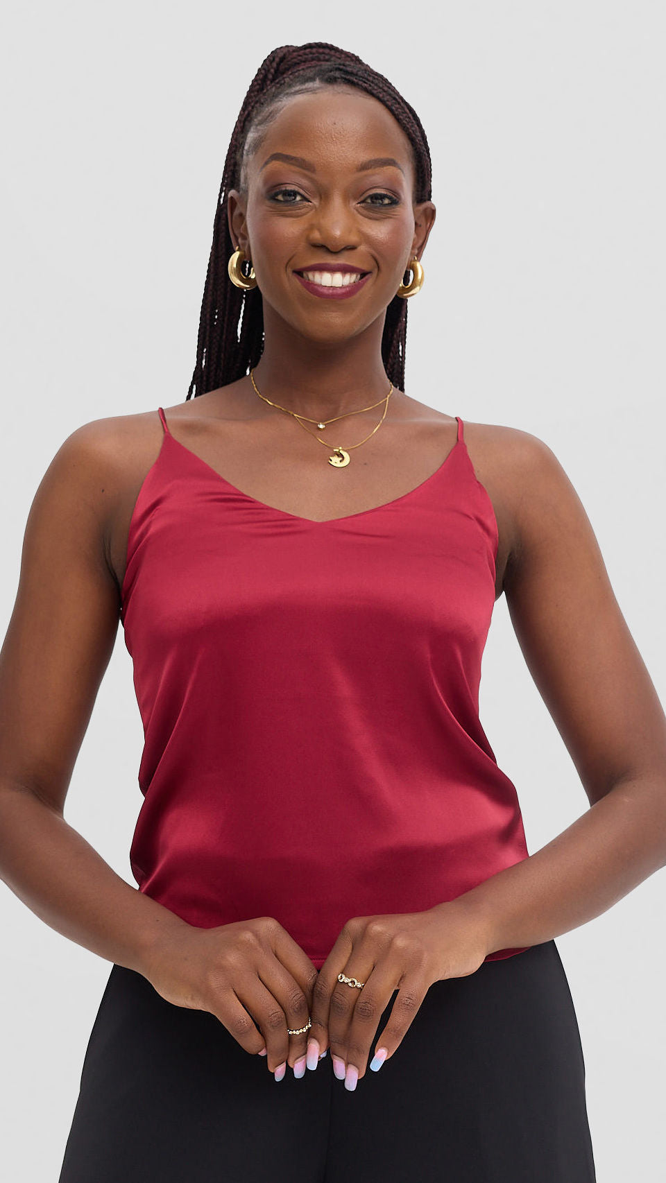 Burgundy Sleeveless camisole
