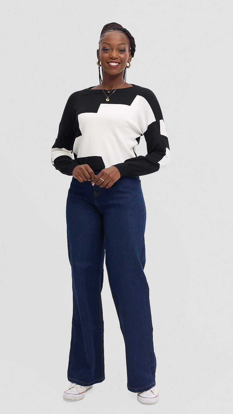 Crewneck sweaters- Black and White