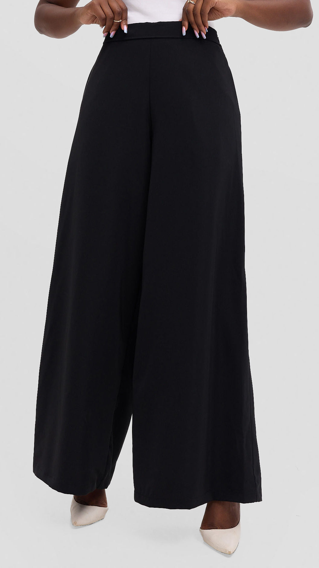 Mwanzo wide-leg palazzo pants- Black