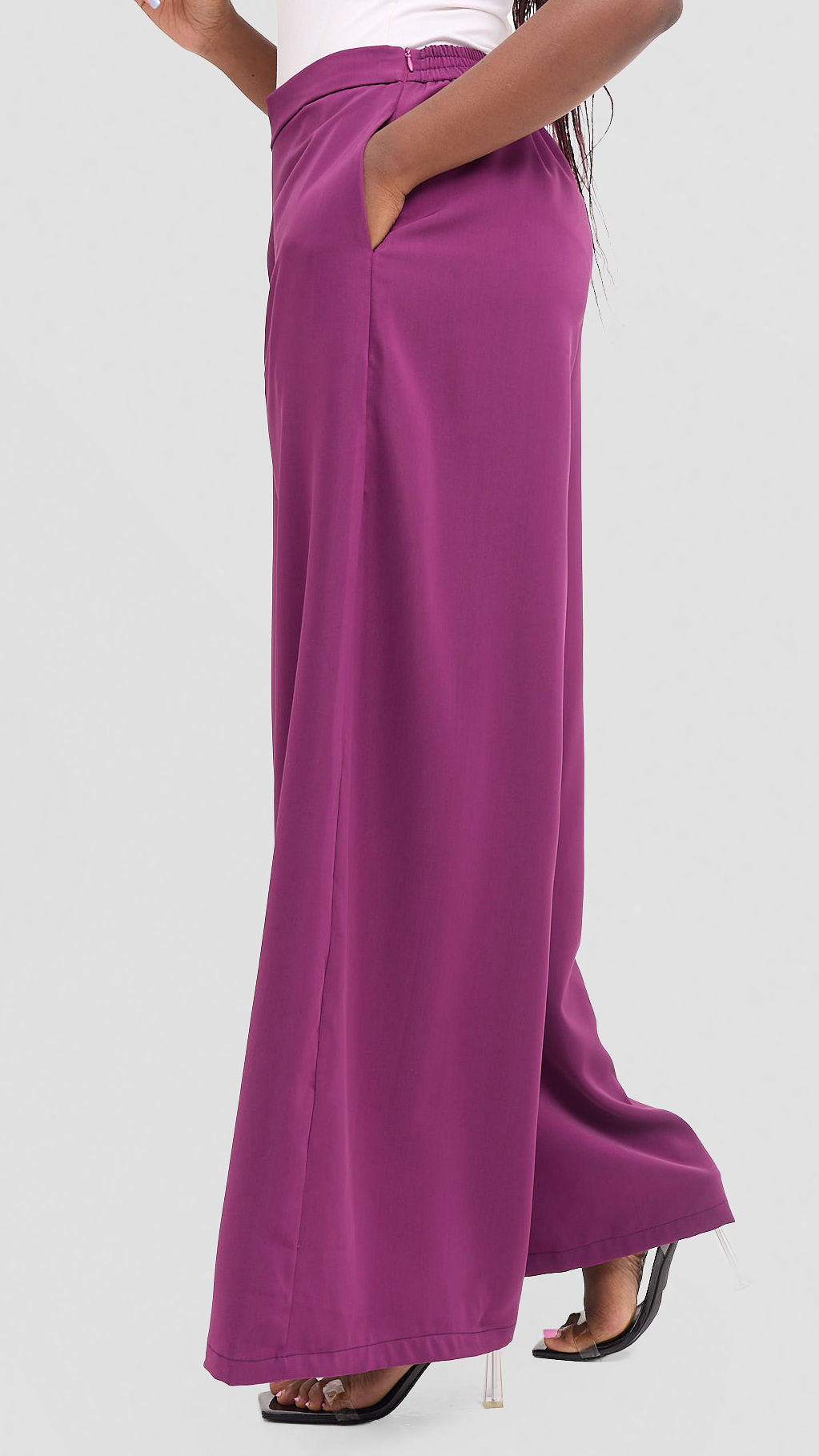 Mwanzo wide-leg palazzo pants- Purple
