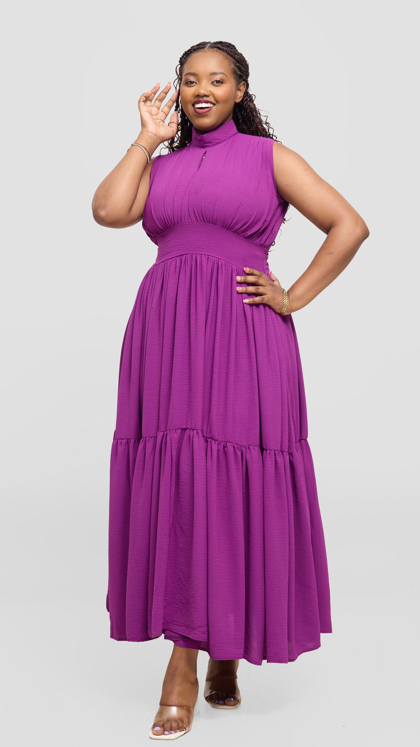 Zambarau Apparel Malaika Dress- Purple
