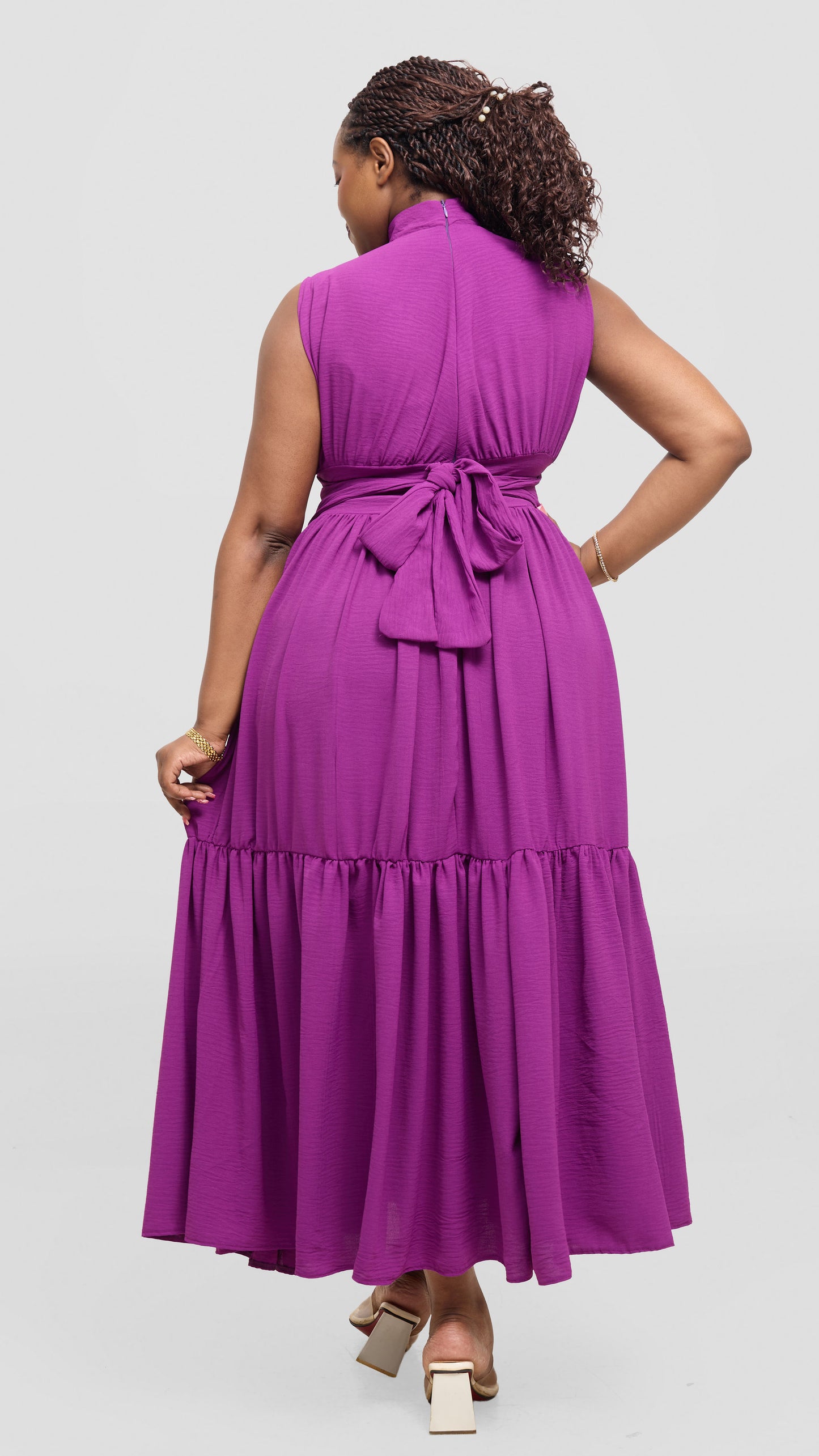 Zambarau Apparel Malaika Dress- Purple