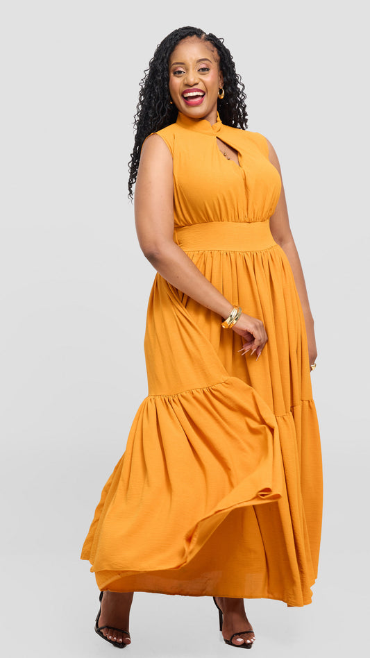 Zambarau Apparel Malaika Dress- Mustard