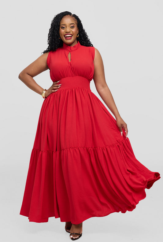 Zambarau Apparel Malaika Dress- Red