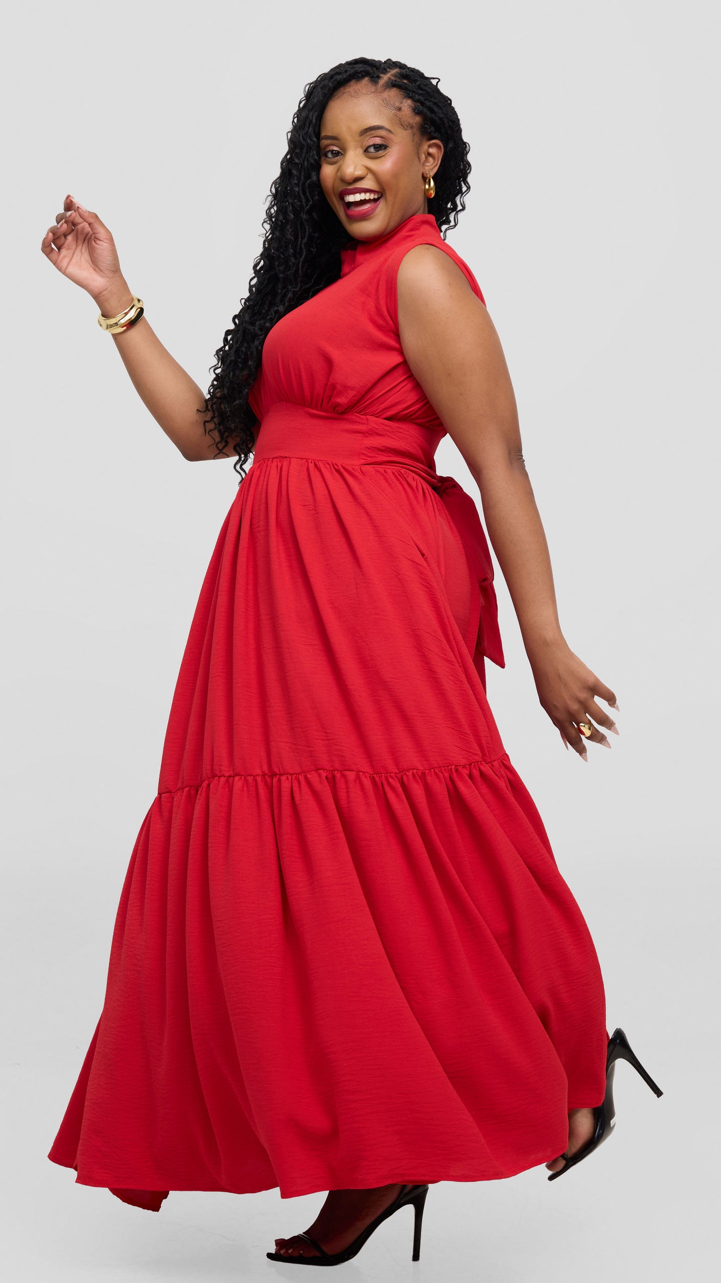 Zambarau Apparel Malaika Dress- Red