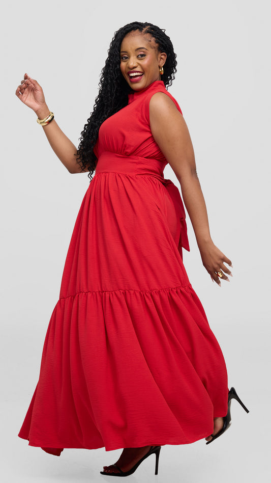 Zambarau Apparel Malaika Dress- Red