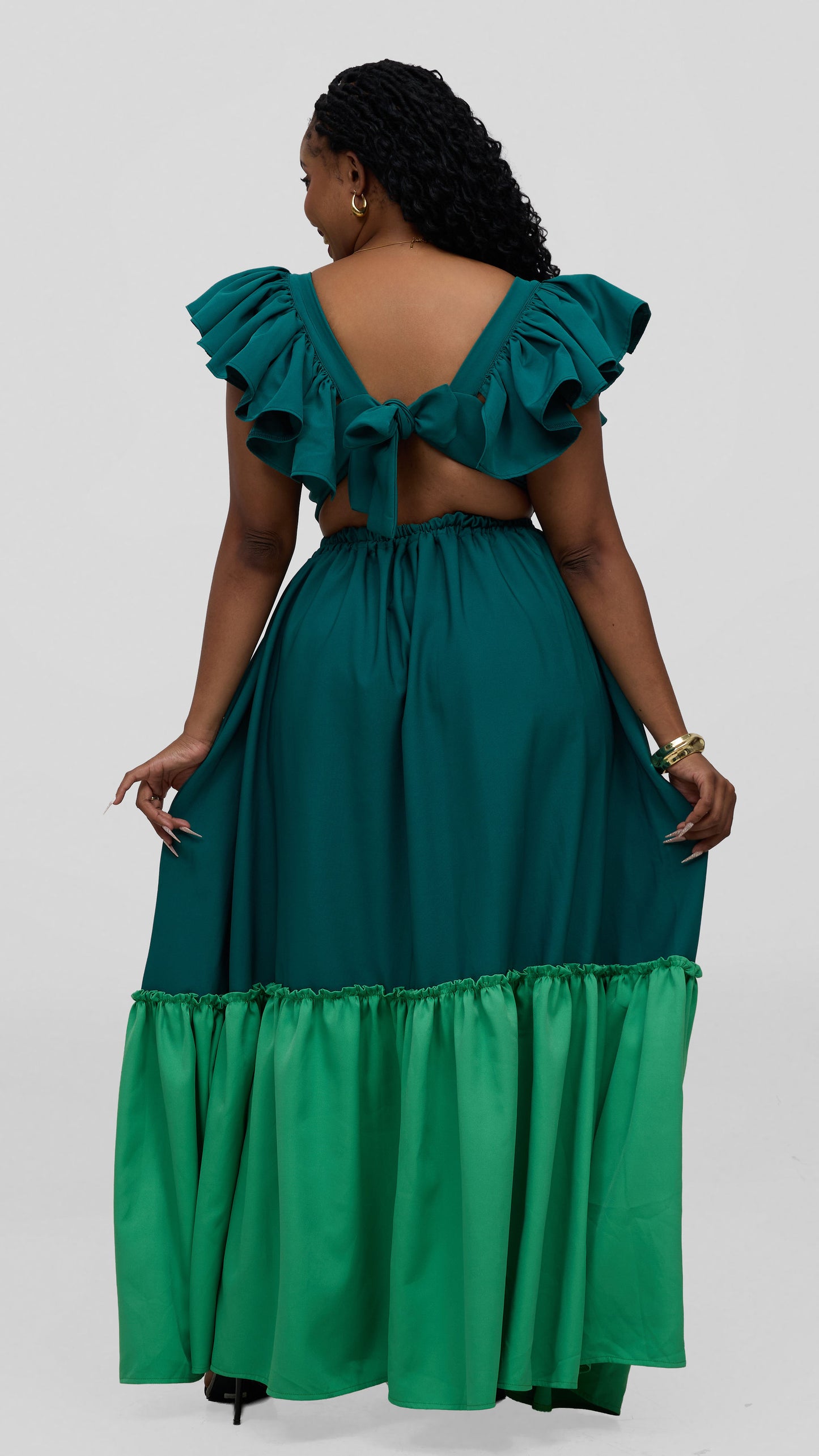 Zambarau Tow-toned Maxis- Dark Green