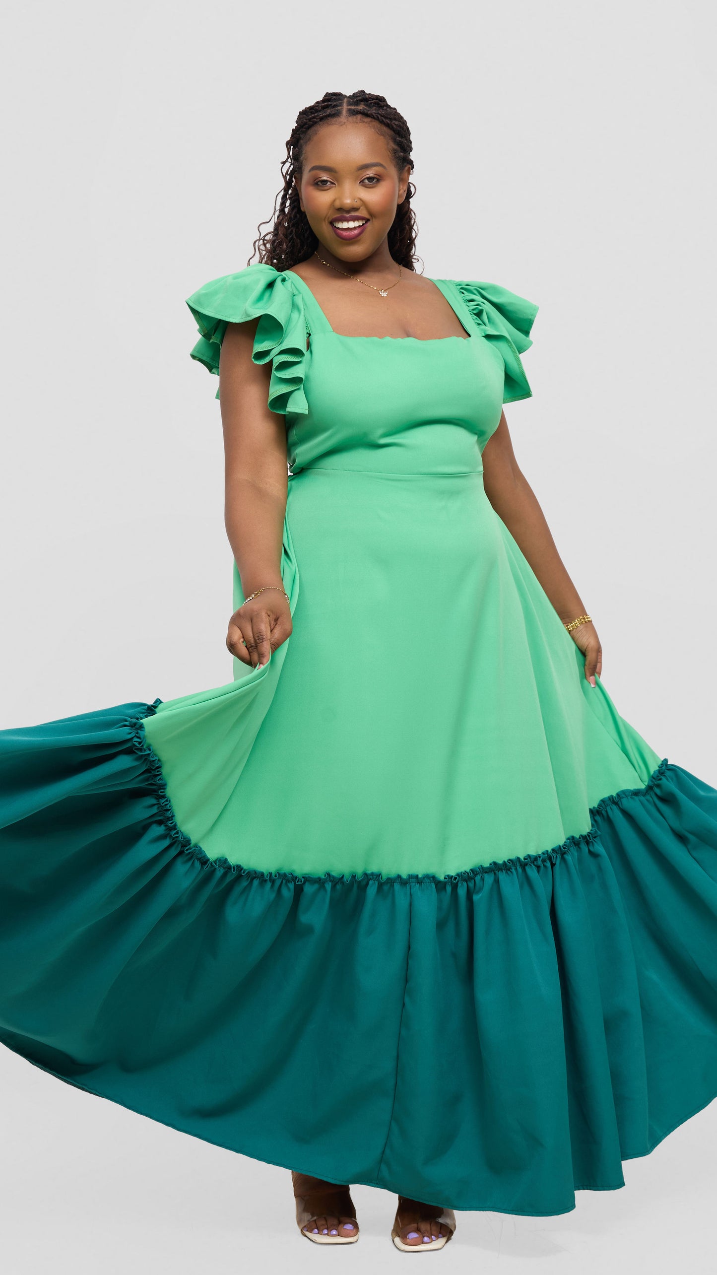 Zambarau Two-toned maxis -Light Green