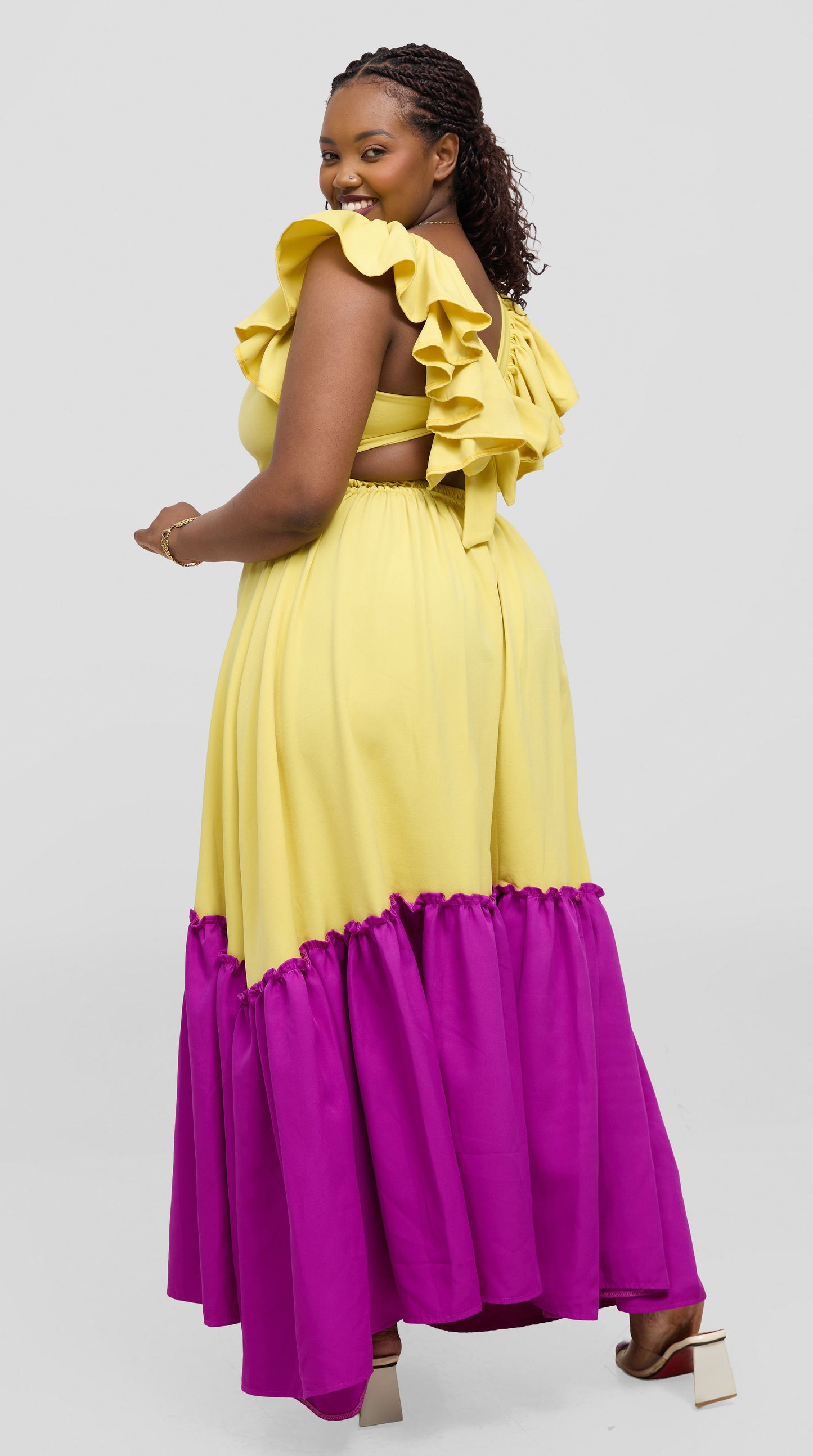Zambarau Two-toned Maxis- Yellow and purple