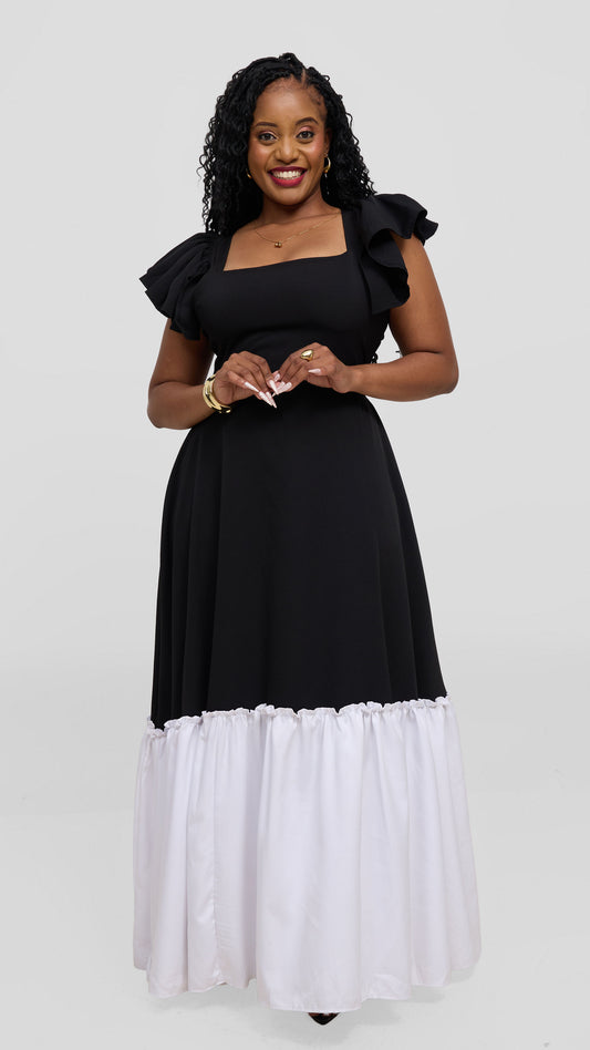 Zambarau Two-toned maxis - Black and white