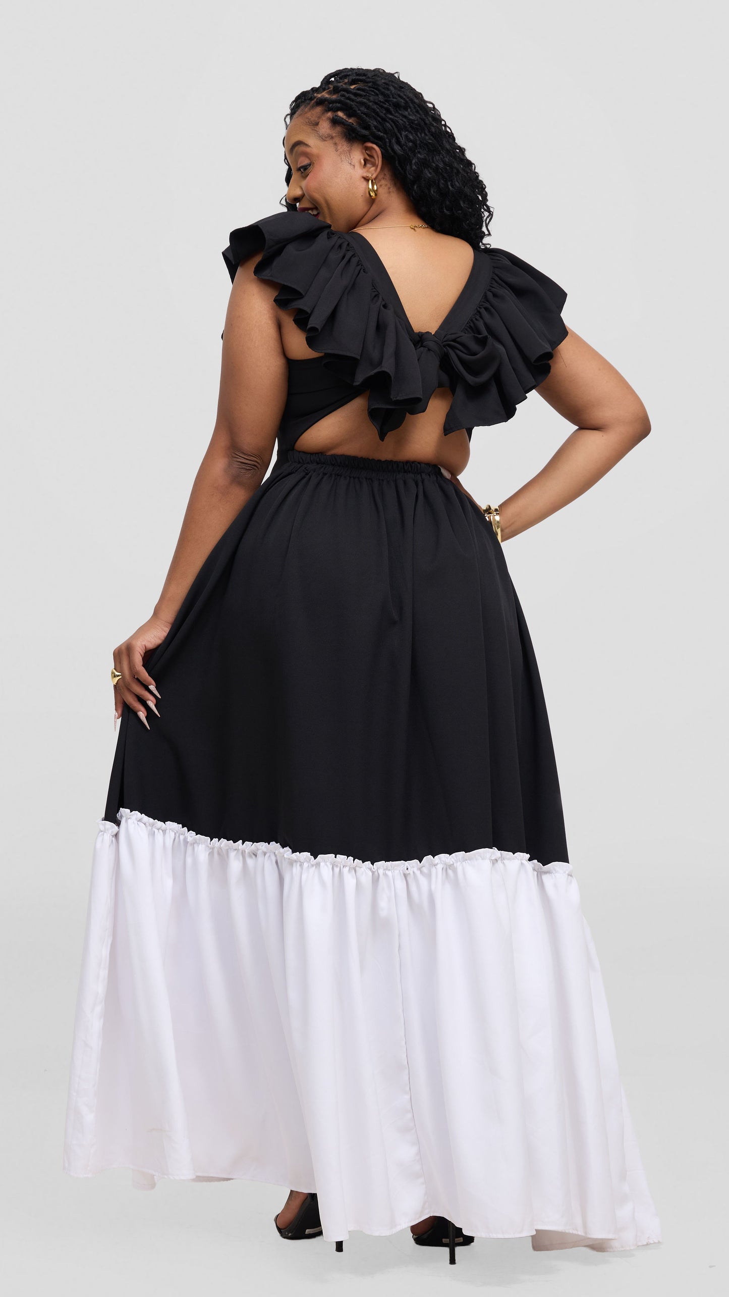 Zambarau Two-toned maxis - Black and white