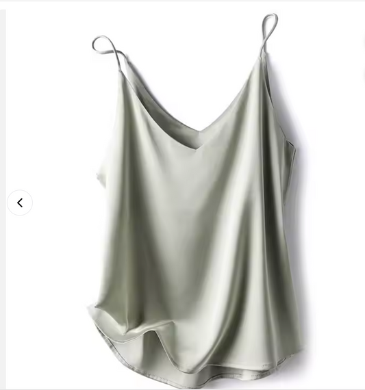 Grey satin camisole