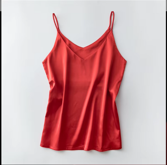 Red sleeveless camisole