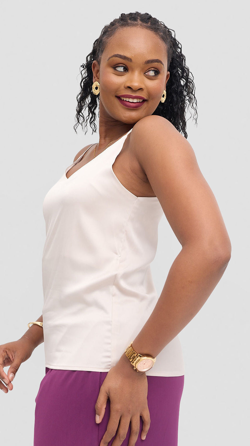 Beige sleeveless camisole