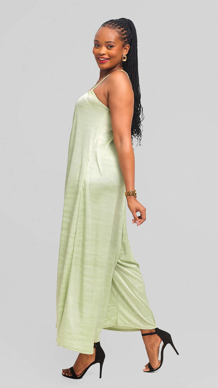 Raha Pleated Jumpsuit - Green