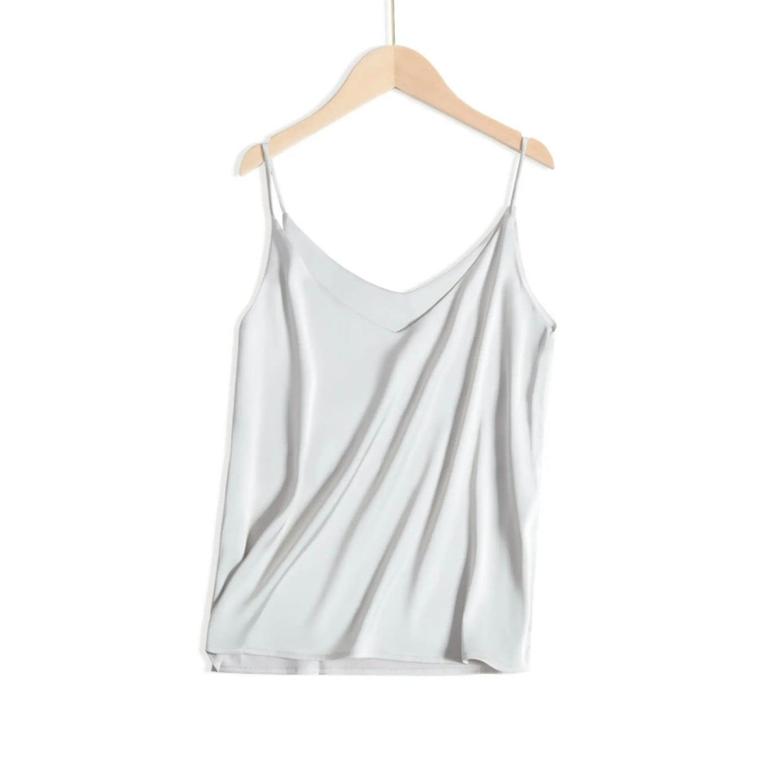 Grey satin camisole