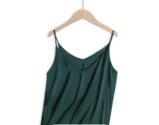 Jungle Green Satin camisoles