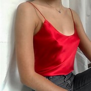 Red sleeveless camisole